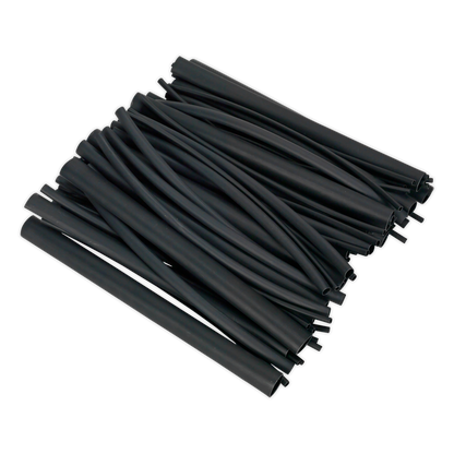 SEALEY - HSTAL72B Heat Shrink Tubing Assortment 72pc Black Adhesive Lined 200mm