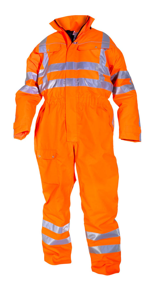 Hydrowear - UELSEN SNS HI VIS WATERPROOF QUILTED COVERALL ORANGE MED - Orange