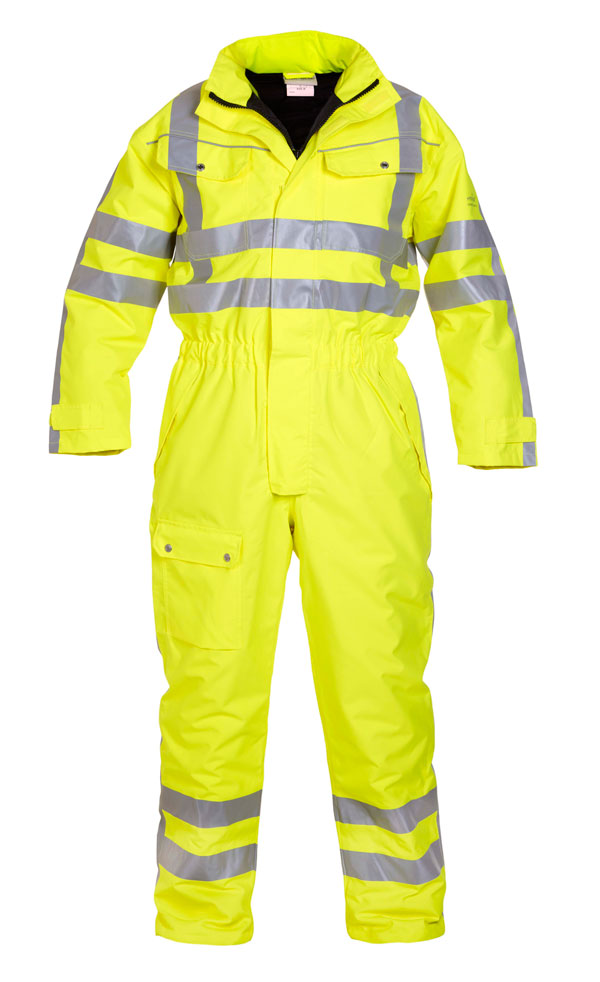 Hydrowear - UELSEN SNS HI VIS WATERPROOF QUILTED COVERALL YELLOW SML - Yellow