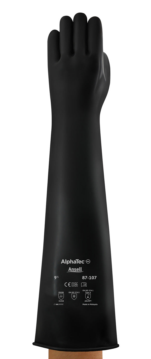 Ansell - IND LATEX MW 24" 9.5-10 (87-107) - Black