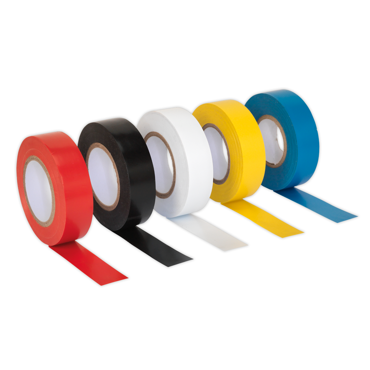 SEALEY - ITMIX10 PVC Insulating Tape 19mm x 20m Mixed Colours Pack of 10