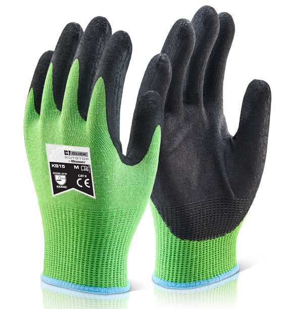 Click - KUTSTOP MICRO FOAM NITRILE GREEN CUT C 07/SMALL - Green