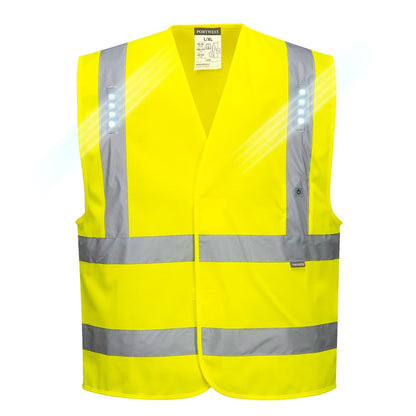 Portwest L470YERXX/3X -  sz 2XL - 3XL Vega LED Vest - Yellow