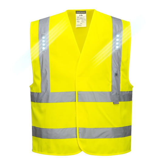 Portwest L470YERXX/3X -  sz 2XL - 3XL Vega LED Vest - Yellow