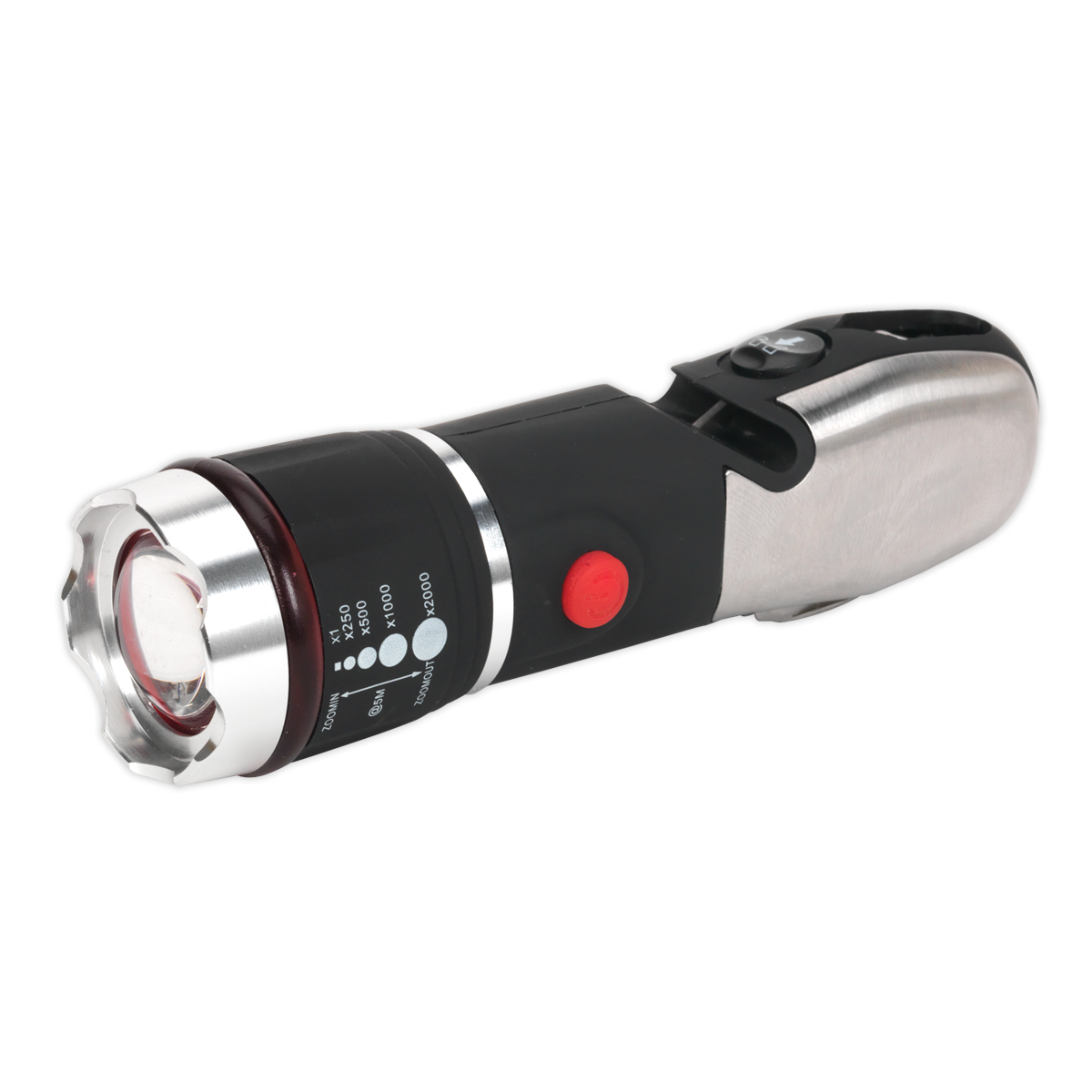 SEALEY - LED072 Emergency Torch/Multi-Tool - 3W LED Adjustable Focus 3 x AAA Cell