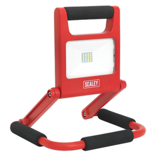 SEALEY - LED170 Rechargeable Fold Flat Floodlight 10W SMD LED Lithium-ion