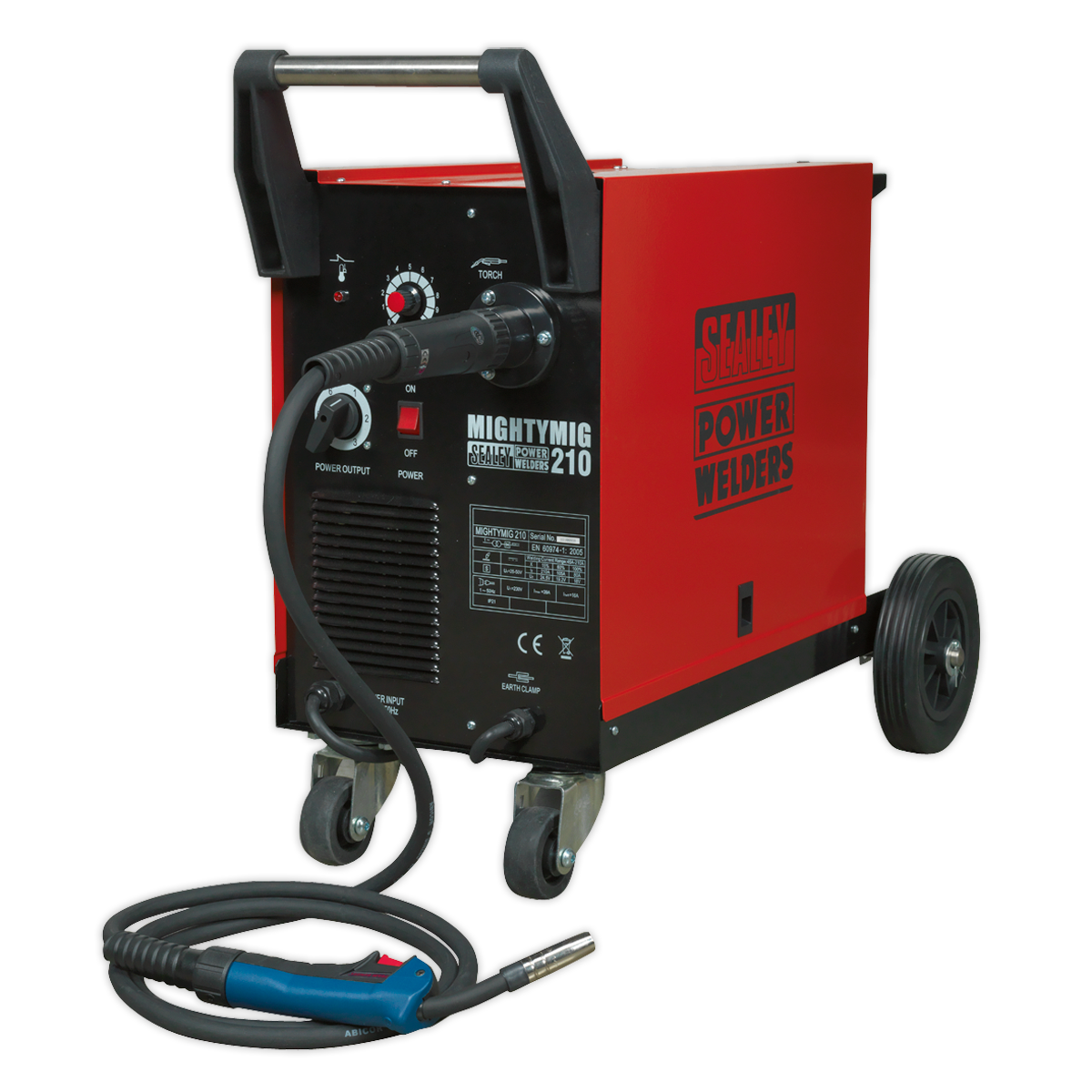 SEALEY - MIGHTYMIG210 Professional Gas/No-Gas MIG Welder 210A with Euro Torch