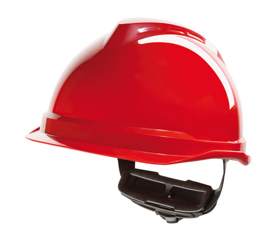 MSA - V-GARD 520 PEAKLESS SAFETY HELMET RED - Red