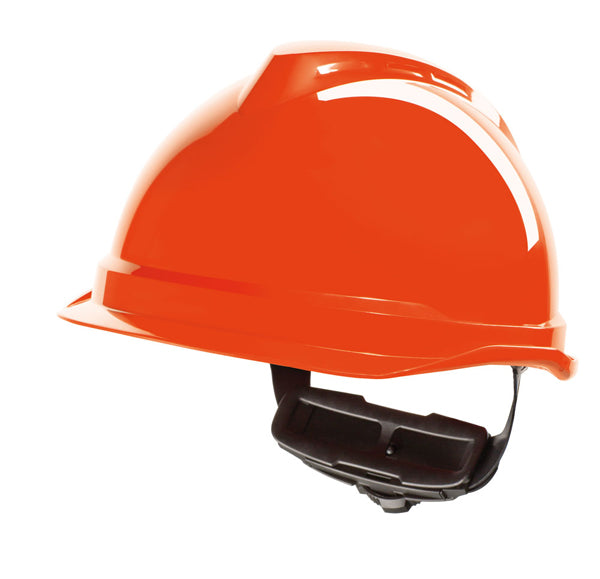 MSA - V-GARD 520 PEAKLESS SAFETY HELMET HI VIS ORANGE - Hi Vis Orange