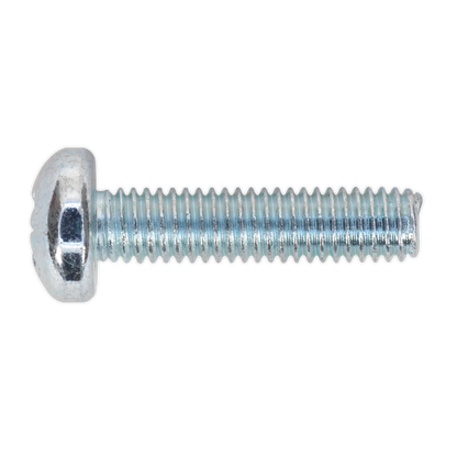 SEALEY - MSP625 Machine Screw M6 x 25mm Pan Head Pozi Zinc Pack of 50