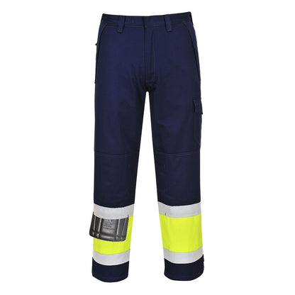 Portwest MV26YNTXXL -  sz 2XL Hi-Vis Modaflame Trouser - MV26 Yellow/Navy