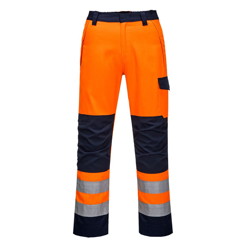 Portwest MV36ONRL -  sz L Modaflame RIS Orange/Navy  Trouser - Orange/Navy