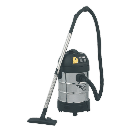 SEALEY - PC300SDAUTO Vacuum Cleaner Industrial 30L 1400W/230V Stainless Drum Auto Start