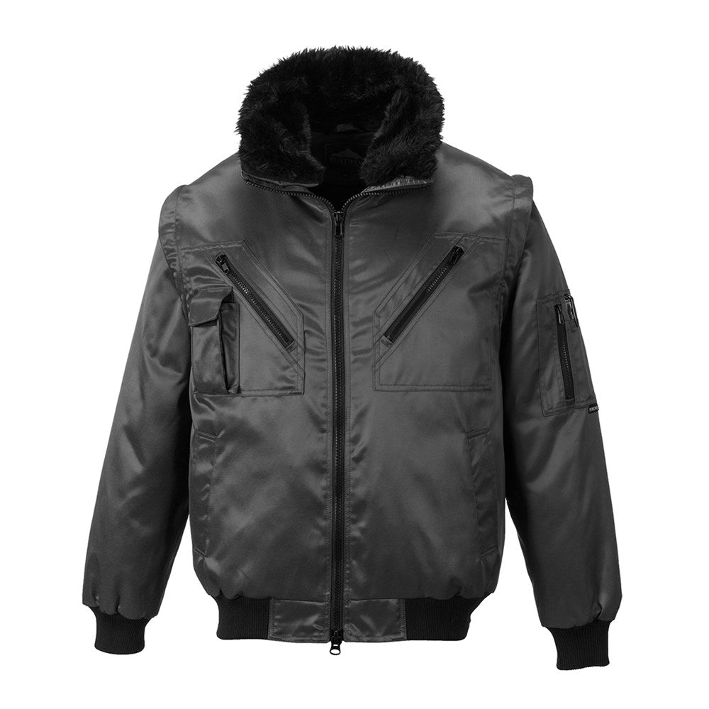 Portwest PJ10BKRL -  sz L Pilot Jacket - PJ10 Black