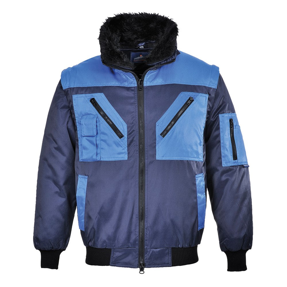 Portwest PJ20NARXS -  sz XS Two Tone Pilot Jacket - Navy