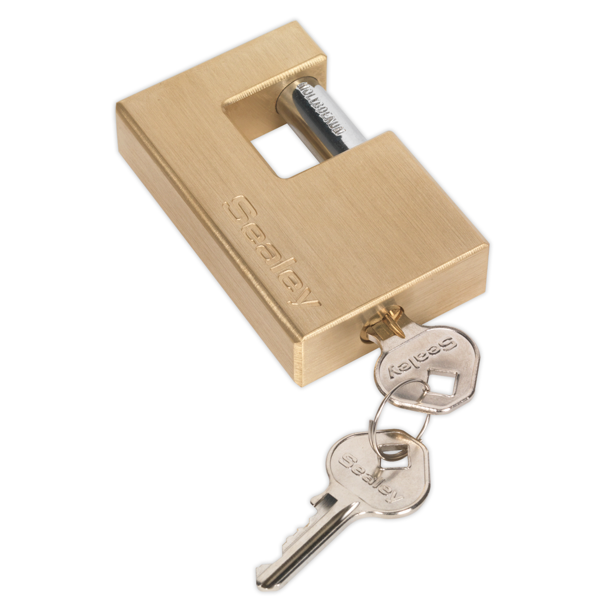 SEALEY - PL209 Brass Shutter Padlock 76mm