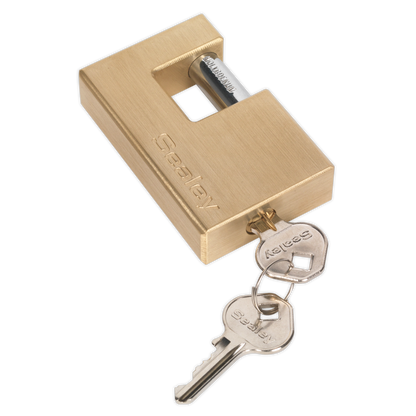 SEALEY - PL209 Brass Shutter Padlock 76mm