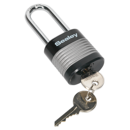SEALEY - PL401L Zinc Coated Steel Body Padlock Long Shackle 44mm
