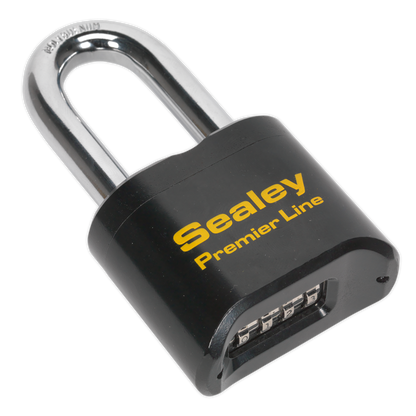 SEALEY - PL603L Steel Body Combination Padlock Long Shackle 62mm