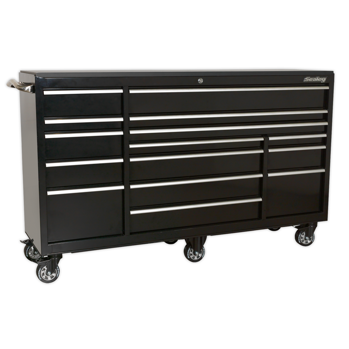 SEALEY - PTB183015 Rollcab 15 Drawer 1845mm Heavy-Duty Black