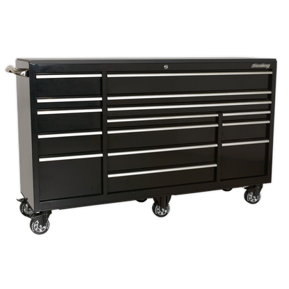 SEALEY - PTB183015 Rollcab 15 Drawer 1845mm Heavy-Duty Black