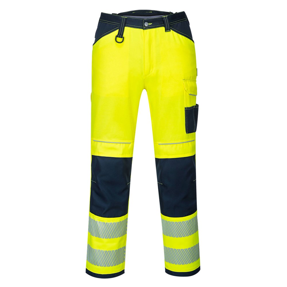 Portwest PW340YNR42 -  sz 42 PW3 Hi-Vis Work Trousers - Yellow/Navy