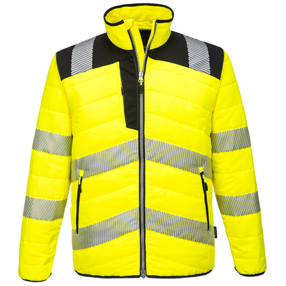 Portwest PW371 - Hi-Visibility Yellow Sz XXL Hi-Vis Baffle Jacket Coat