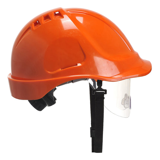Portwest PW55 - Orange   Endurance Visor Helmet Hard Hat