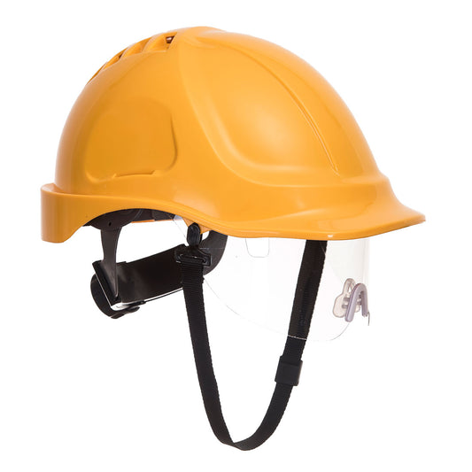 Portwest PW55 - Yellow   Endurance Visor Helmet Hard Hat