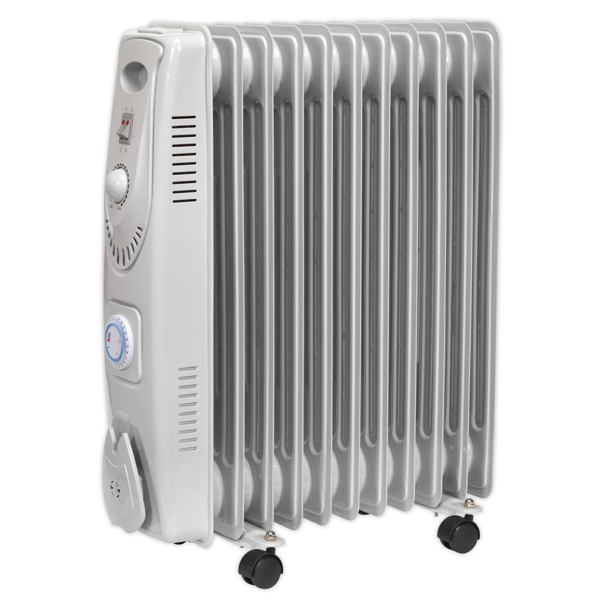 SEALEY - RD2500T Oil Filled Radiator 2500W/230V 11 Element with Timer