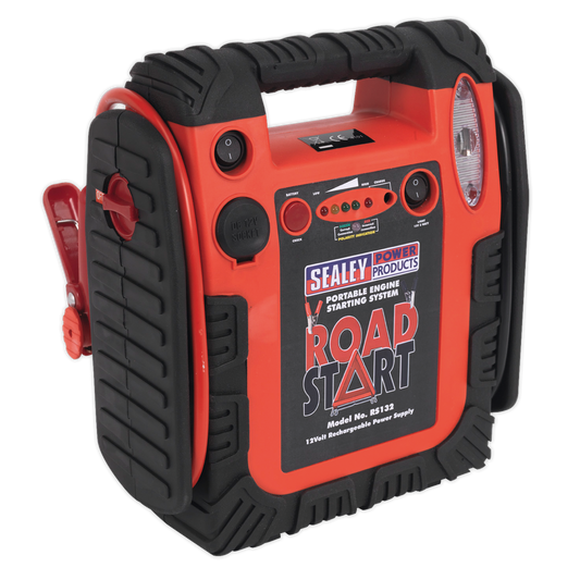 SEALEY - RS132 RoadStart� Emergency Jump Starter with Air Compressor 12V 900 Peak Amps