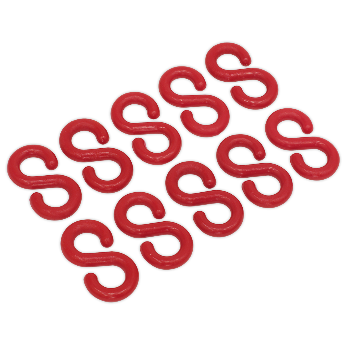 SEALEY - RSH10 Plastic Chain S-Hook Pack of 10
