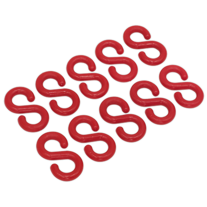 SEALEY - RSH10 Plastic Chain S-Hook Pack of 10