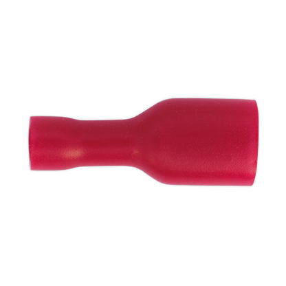 SEALEY - RT16 Fully Insulated Terminal 6.3mm Female Red Pack of 100