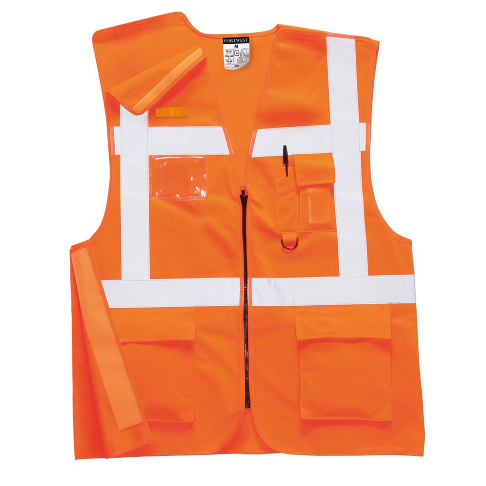 Portwest RT26ORRXXL -  sz 2XL Executive Rail Vest RIS - Orange