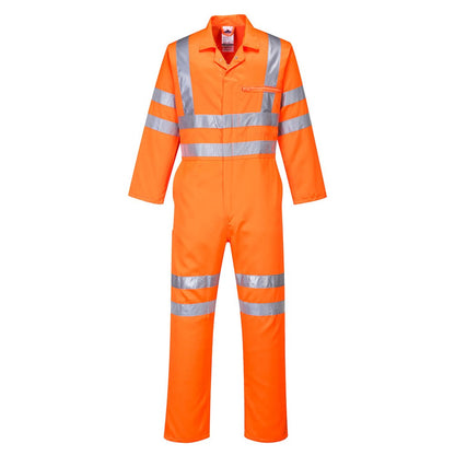 Portwest RT42ORTM -  sz M Hi-Vis Poly-cotton Coverall RIS - Orange