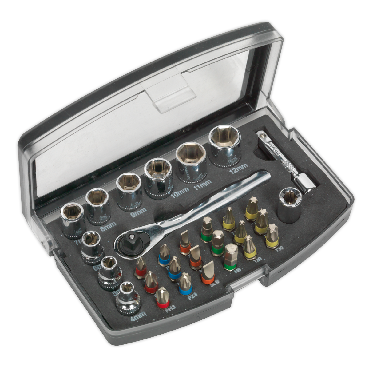 SEALEY - S01036 Socket & Bit Set 31pc 1/4"Sq Drive