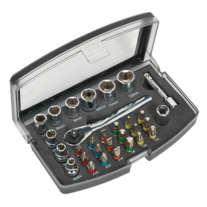 SEALEY - S01036 Socket & Bit Set 31pc 1/4"Sq Drive