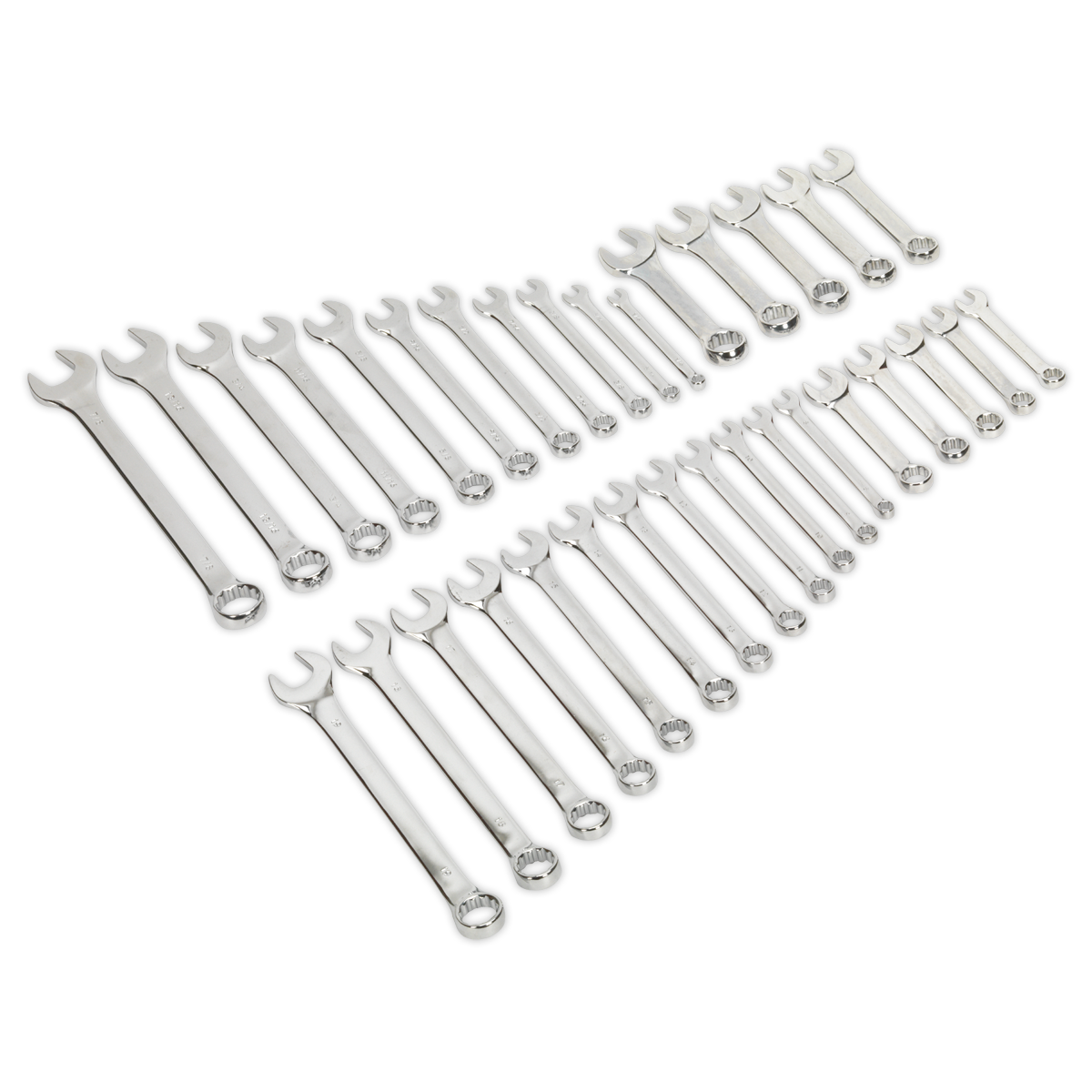 SEALEY - S01063 Combination Spanner Set 33pc - Metric/Imperial