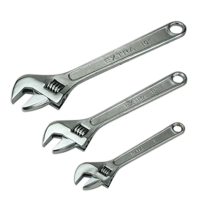 SEALEY - S0448 Adjustable Wrench Set 3pc 150, 200 & 250mm