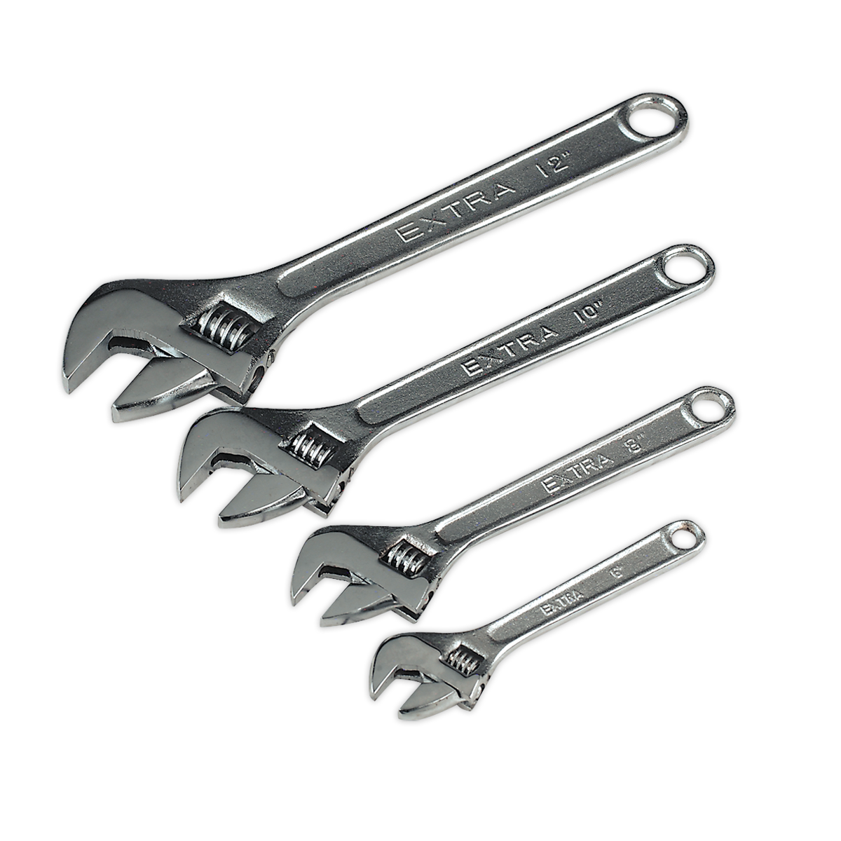 SEALEY - S0449 Adjustable Wrench Set 4pc 150, 200, 250 & 300mm