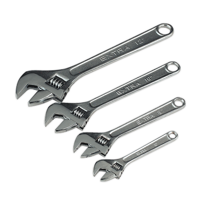 SEALEY - S0449 Adjustable Wrench Set 4pc 150, 200, 250 & 300mm