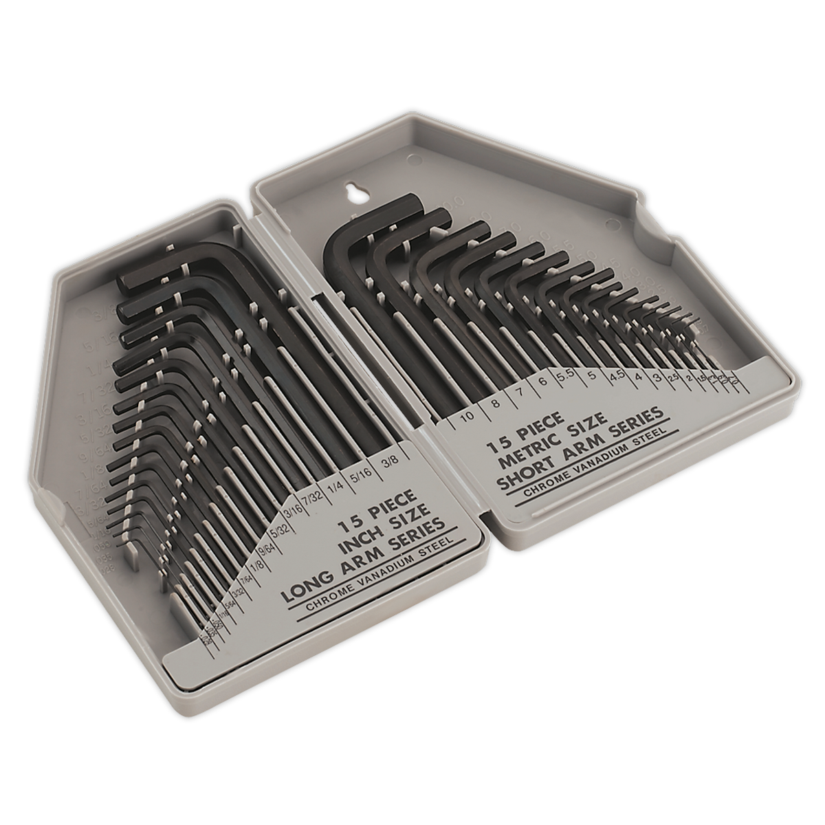 SEALEY - S0484 Hex Key Set 30pc Long/Short-Arm - Metric/Imperial