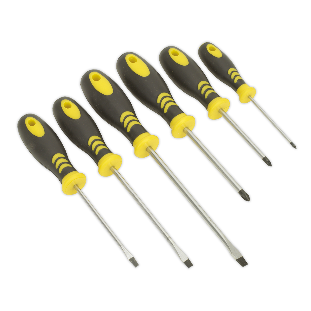 SEALEY - S0615 Soft Grip Screwdriver Set 6pc