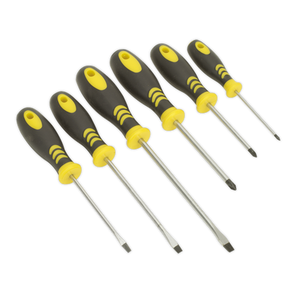 SEALEY - S0615 Soft Grip Screwdriver Set 6pc