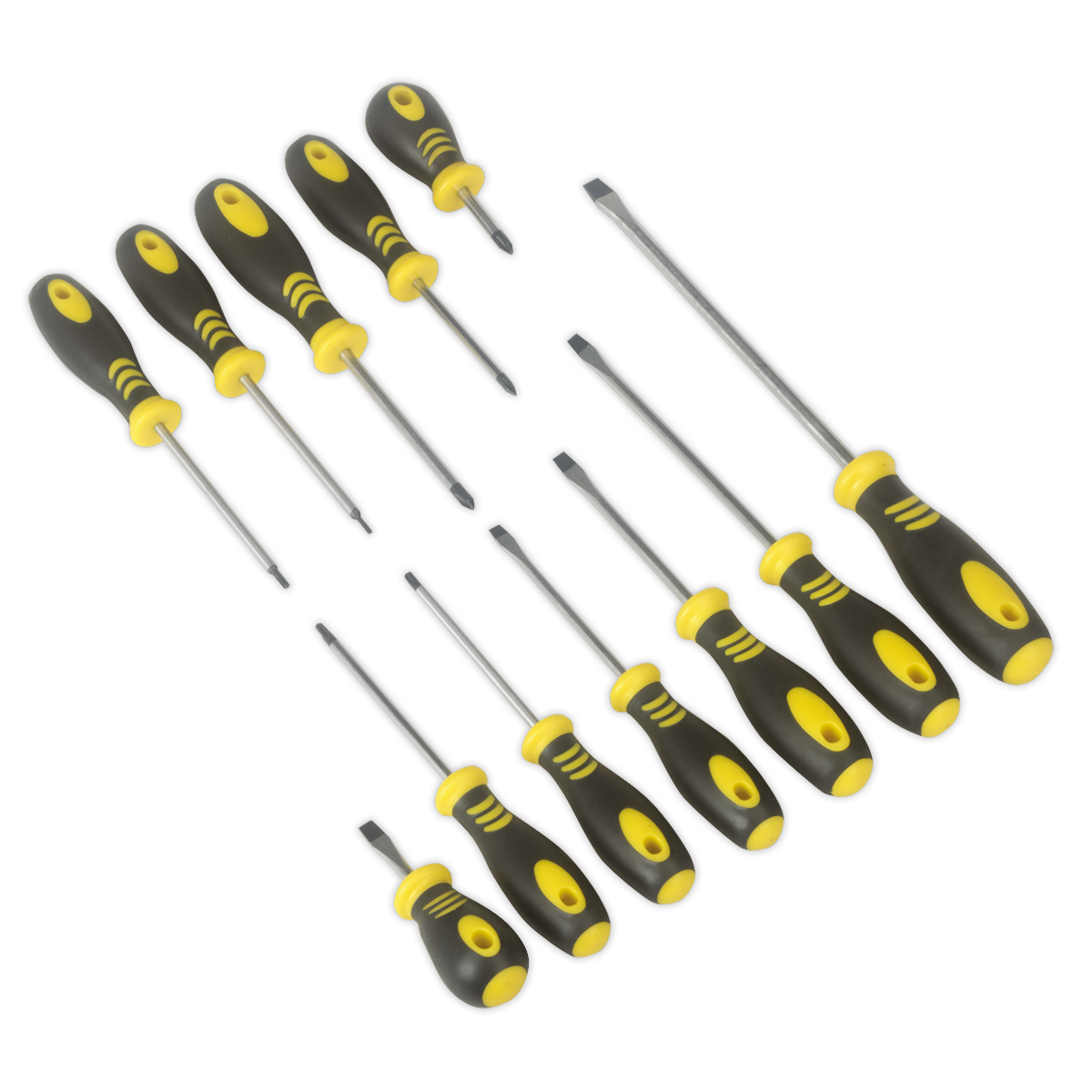 SEALEY - S0616 Soft Grip Screwdriver Set 12pc