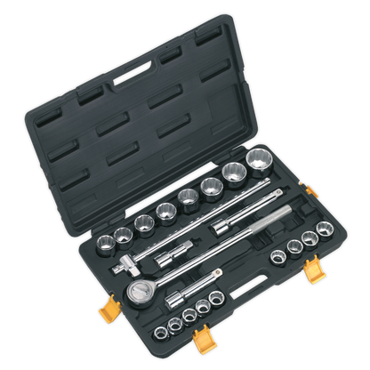 SEALEY - S0712 Socket Set 22pc 3/4"Sq Drive 12-point Metric