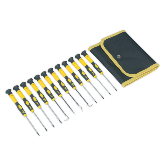 SEALEY - S0772 Precision Screwdriver & Pick Set 12pc