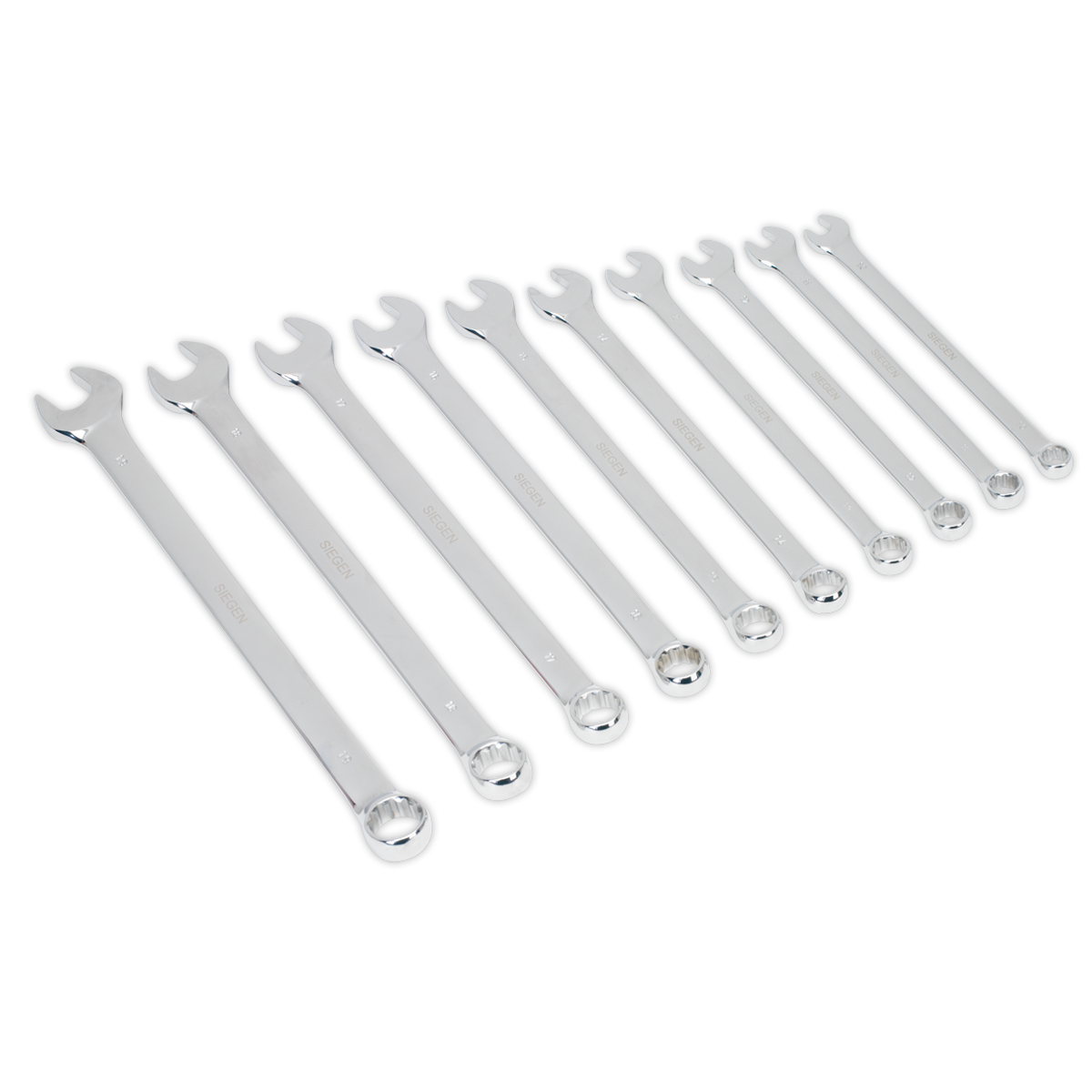 SEALEY - S0832 Combination Spanner Set 10pc Extra-Long Metric