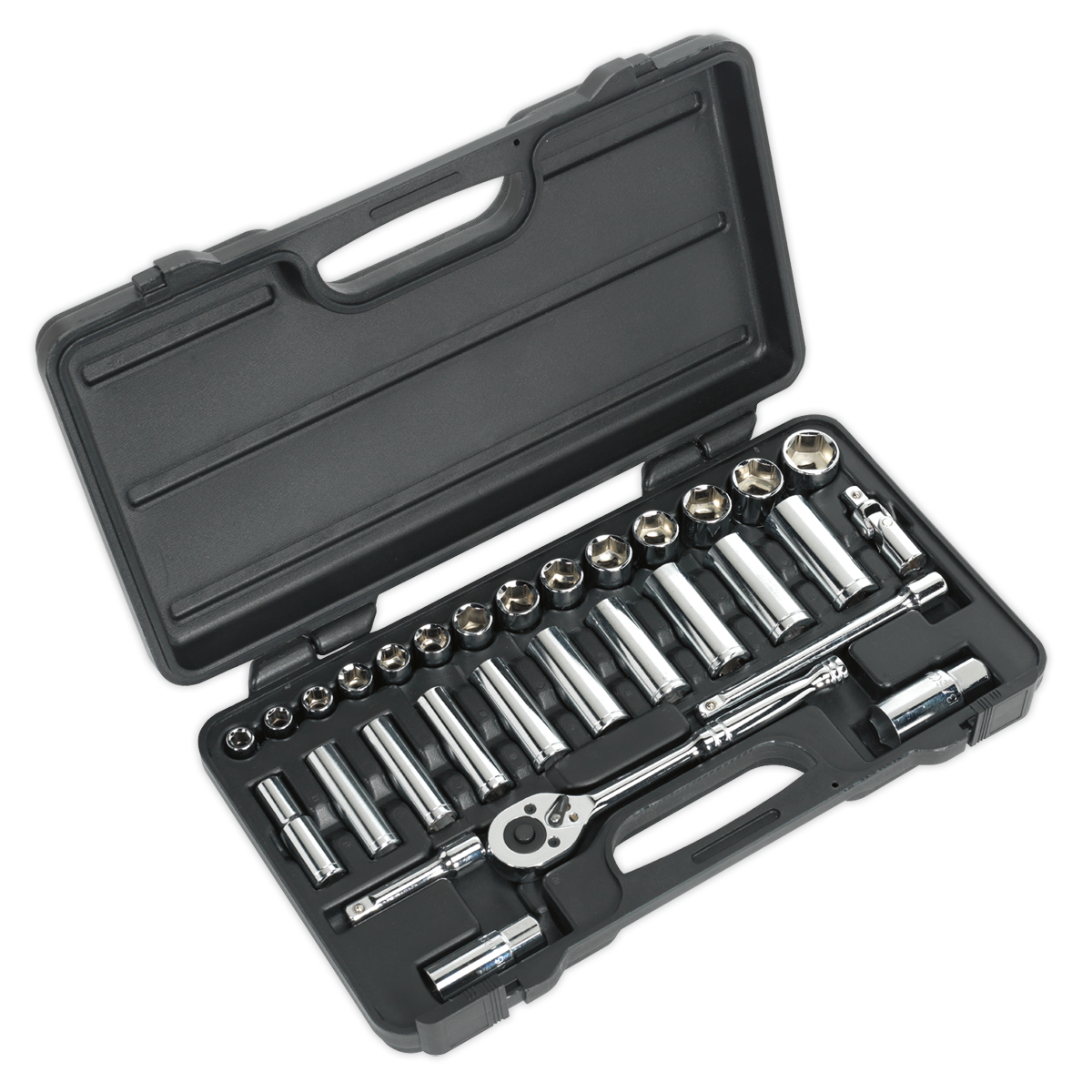 SEALEY - S0912 Socket Set 30pc 3/8"Sq Drive 6pt WallDrive® Metric